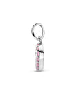 Zilveren gerhodineerde hanger emaille hart zirkonia 15 mm - 1341274 - PansiteNederland.nl