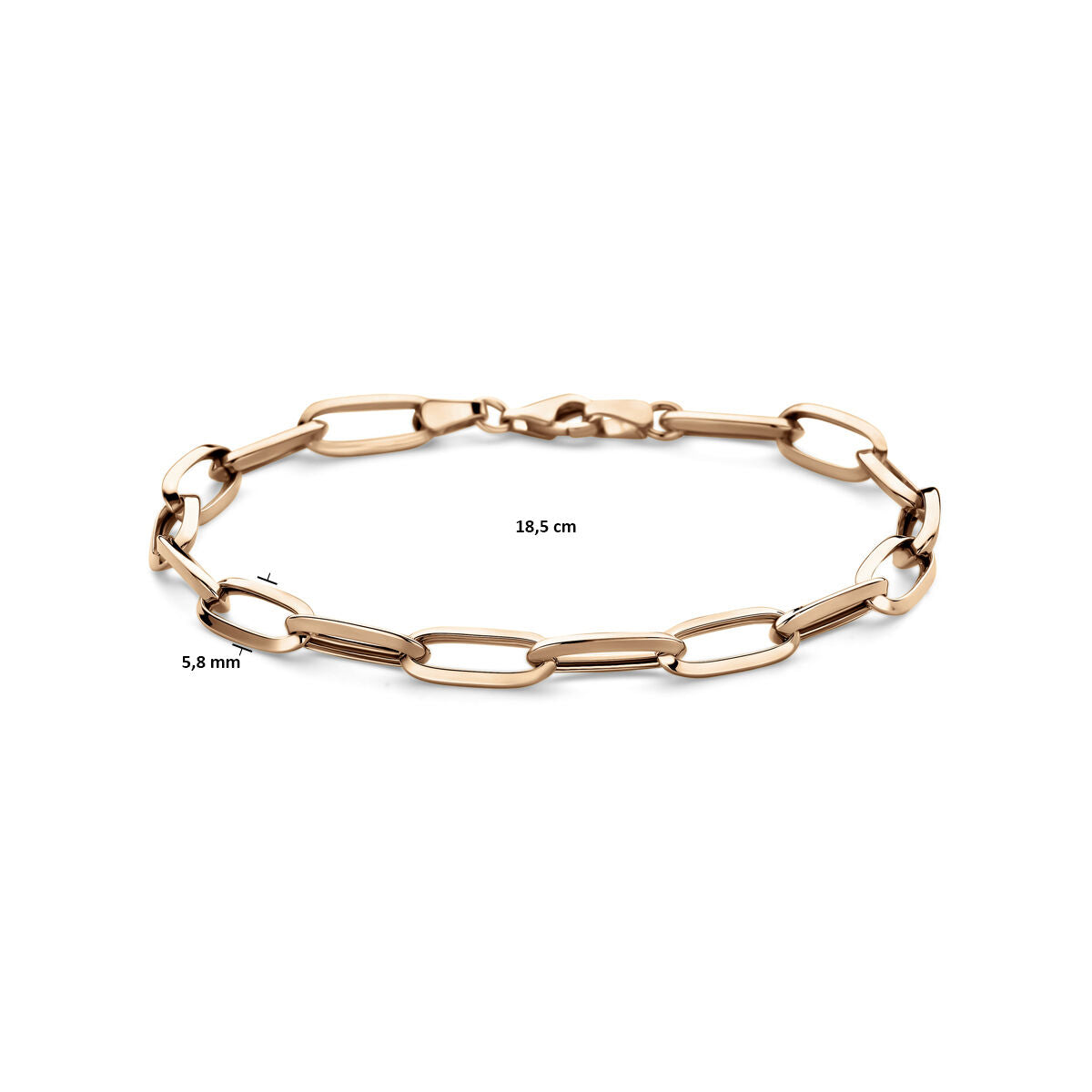 Armband closed forever 5,8 mm 18,5 cm 14K rosé goud