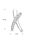 Zilveren gerhodineerde hanger zirkonia 15 mm - 1341920 - PansiteNederland.nl