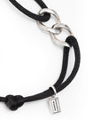 Buddha to Buddha Chain XS Cord Armband 135BL Zilver Black
