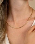 ZINZI gold plated zilveren schakel ketting 2,3mm breed 43-45cm ZIC2648G