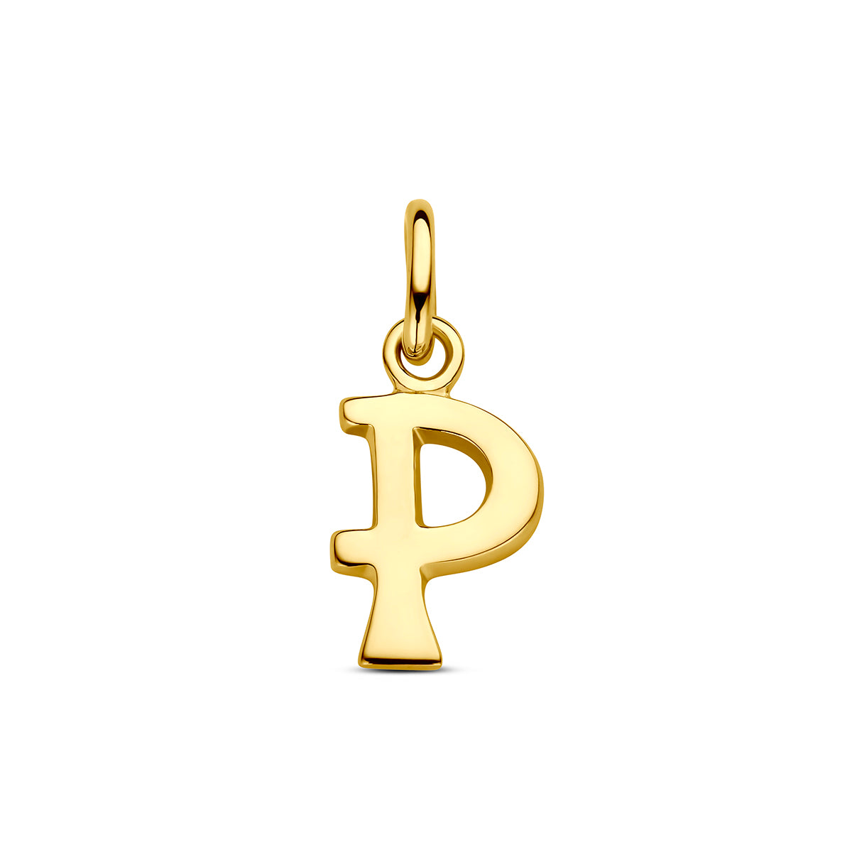 Hanger letter P 12,5 mm 14K geelgoud #Letter_P