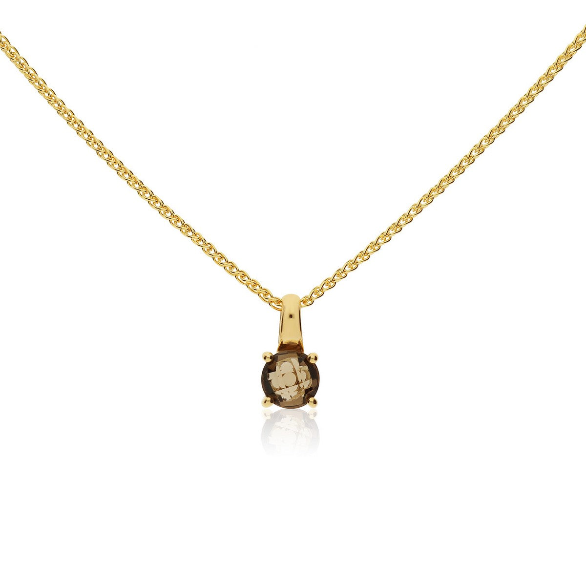 14K Geelgouden schakel collier La Terre Rookkwarts 202.2303.45 - PansiteNederland.nl