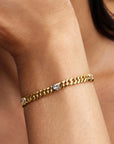 Pandora Cubaanse Schakelarmband 564226C01 – Verguld met Hartjes