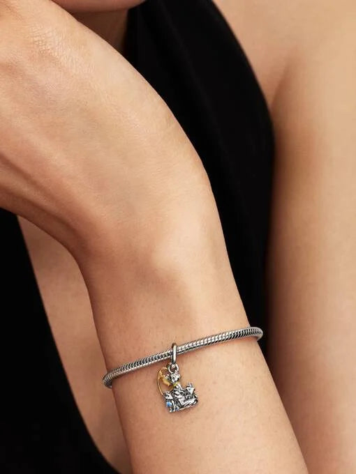 Pandora Disney Aristocaten Hertogin & Kittens Hangende Bedel bicolor zilver en goudverguld - 764465C01
