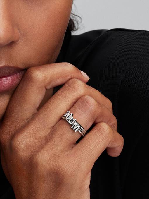 Pandora MUM Letters Deelbare Ring zilver - 194458C01