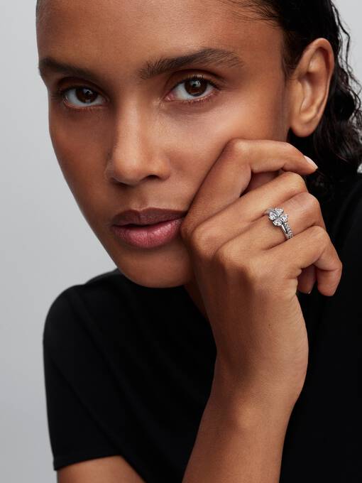 Pandora Sprankelende Klavertjevier Deelbare Ring zilver - 194507C01