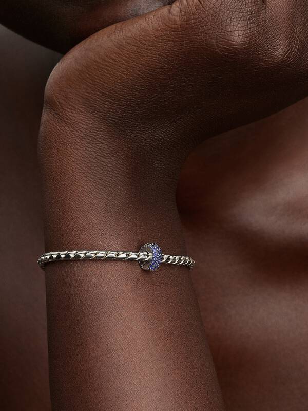 Pandora Koningsblauwe Steen Clip Bedel zilver 794700C01