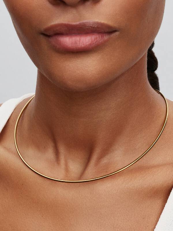 Pandora Tubular Choker Halsketting goudverguld 364705C00