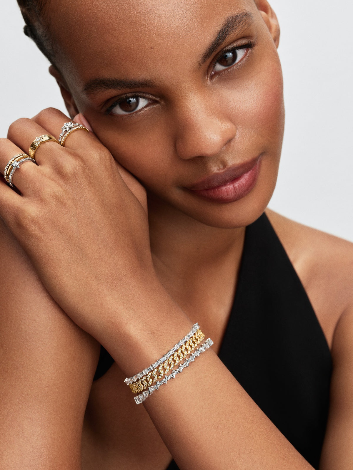 Pandora Sprankelende Baguette Tennisarmband zilver 595081C01