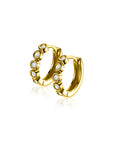 Zinzi Gold 14 krt gouden oorringen met ronde zettingen bezet met witte zirkonia's, luxe klapsluiting 13mm x 2,7mm buis ZGO507