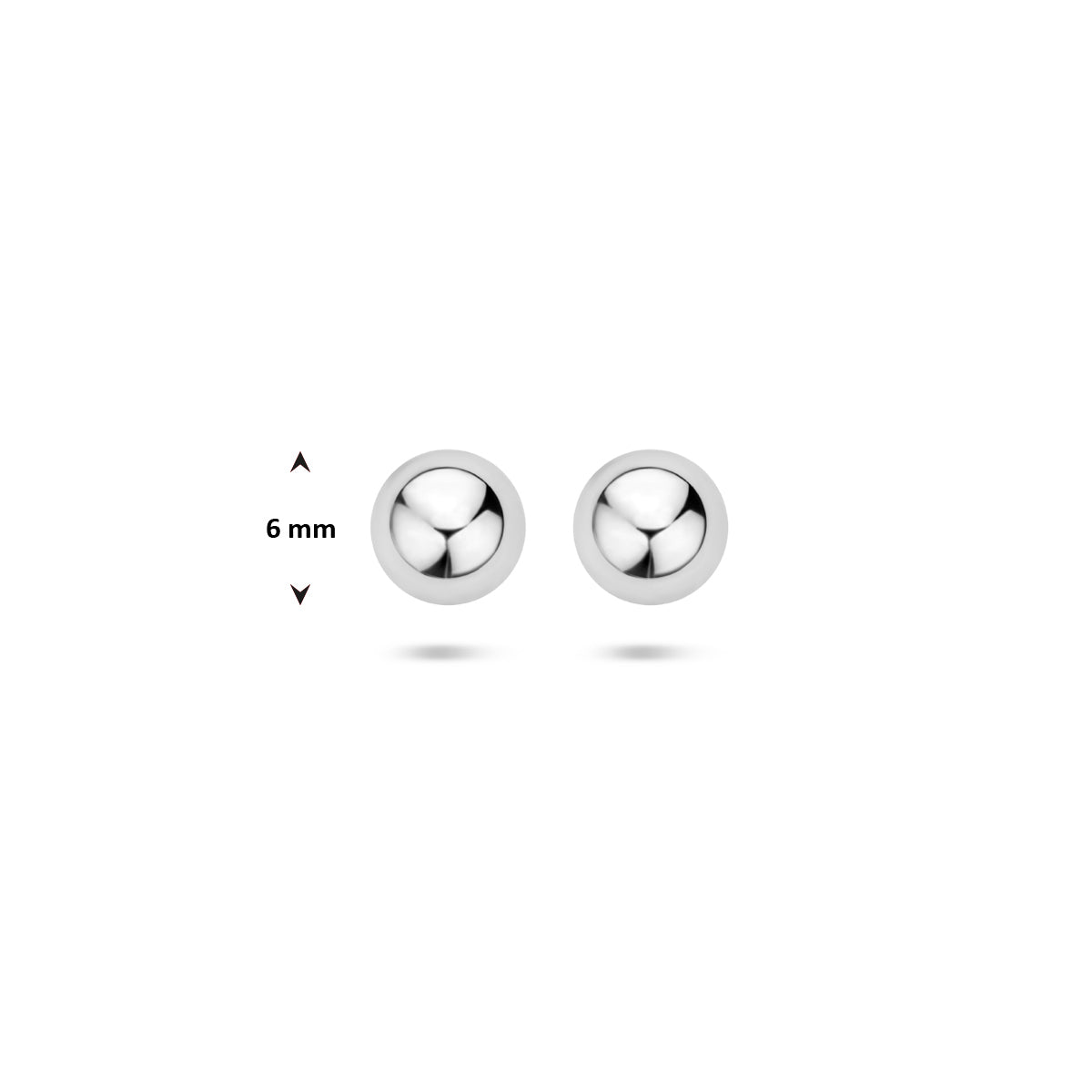 Oorbellen bolletje zilver 6 mm #Diameter (mm)_6