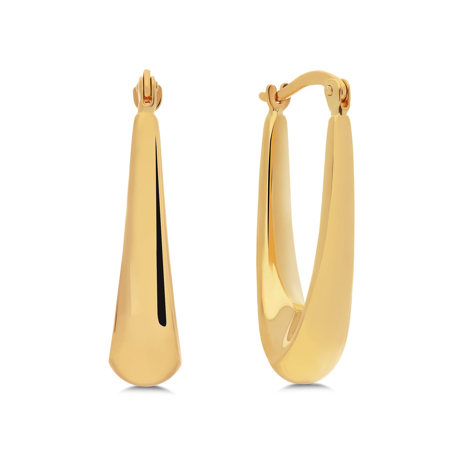 14K Geelgoud Oorringen Lang Ovaal - 11mm 207.0970.00 - PansiteNederland.nl