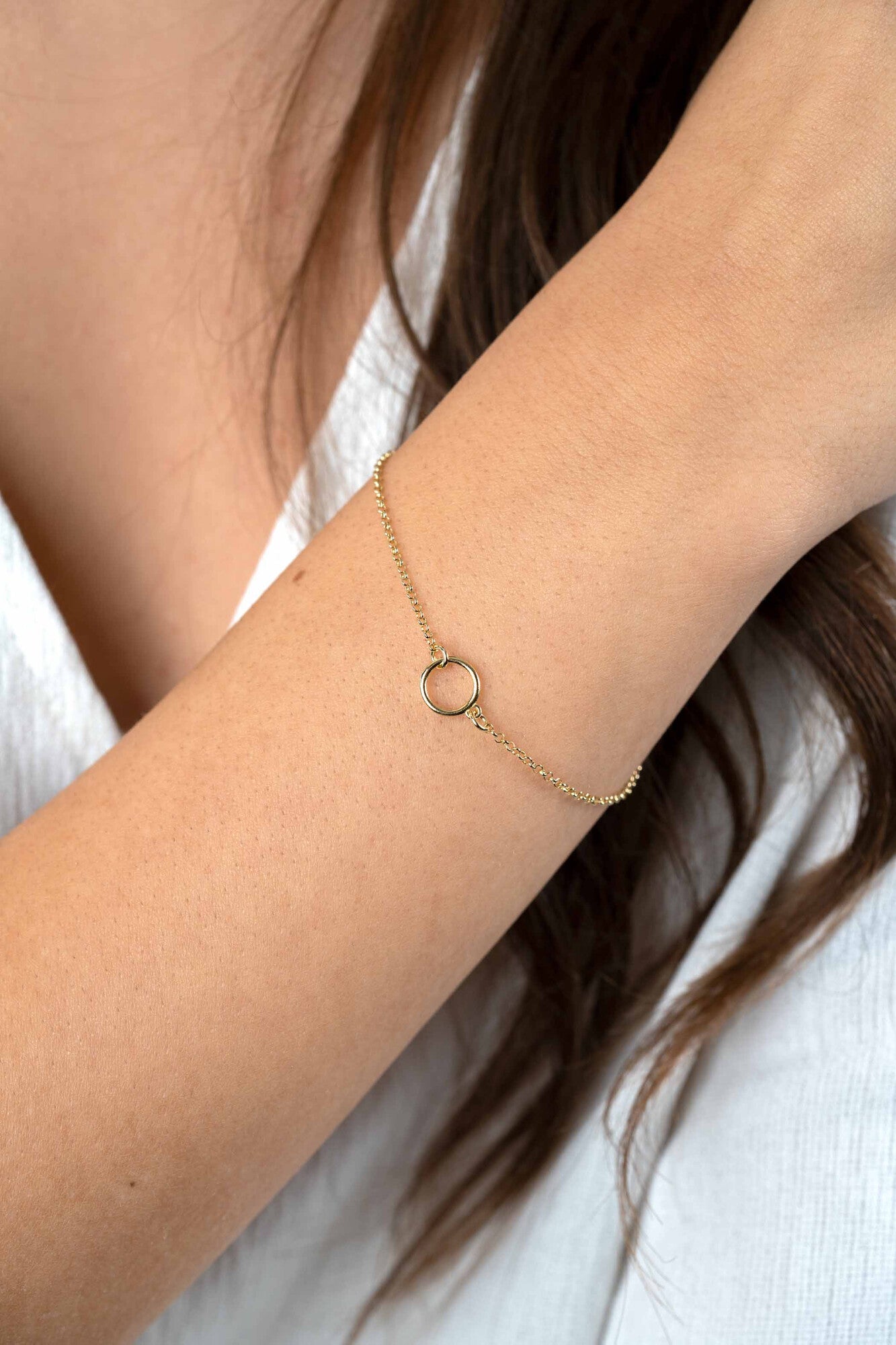 ZINZI Verguld Zilveren Armband 16,5 - 19 cm - ZIA2523G