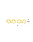 Zilver Verguld (Geel) Oorknoppen Infinity 1 Micron 2100676 - PansiteNederland.nl