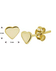 Zilver Verguld (Geel) Oorknoppen Hart 2100994 - PansiteNederland.nl