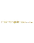 Zilver verguld (geel) collier paperclip ronde buis 3,5 mm 45 cm 2103178