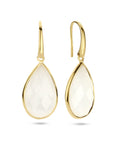 Zilver Verguld (Geel) Oorhangers Wit Agaat Franse Haak 2102874 - PansiteNederland.nl