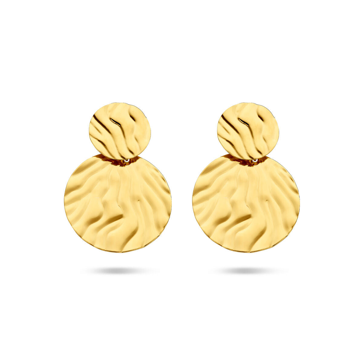 Zilver Verguld (Geel) Oorhangers reliëf 1 Micron 2103111 - PansiteNederland.nl