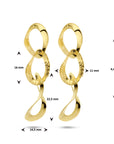 Zilver Verguld (Geel) Oorhangers Ovaaltjes Poli/Mat 1 Micron 2103141 - PansiteNederland.nl