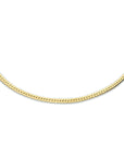 zilver verguld (geel) collier slang plat 1,7 mm 40 + 5 cm 3 micron 2103150 - PansiteNederland.nl