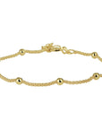 Zilver Verguld (Geel) Armband Bolletjes 3,0 Mm 17 + 2 Cm 3 Micron 2103153 - PansiteNederland.nl