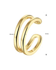 Zilver Verguld (Geel) Earcuff 1 Micron 2103182 - PansiteNederland.nl