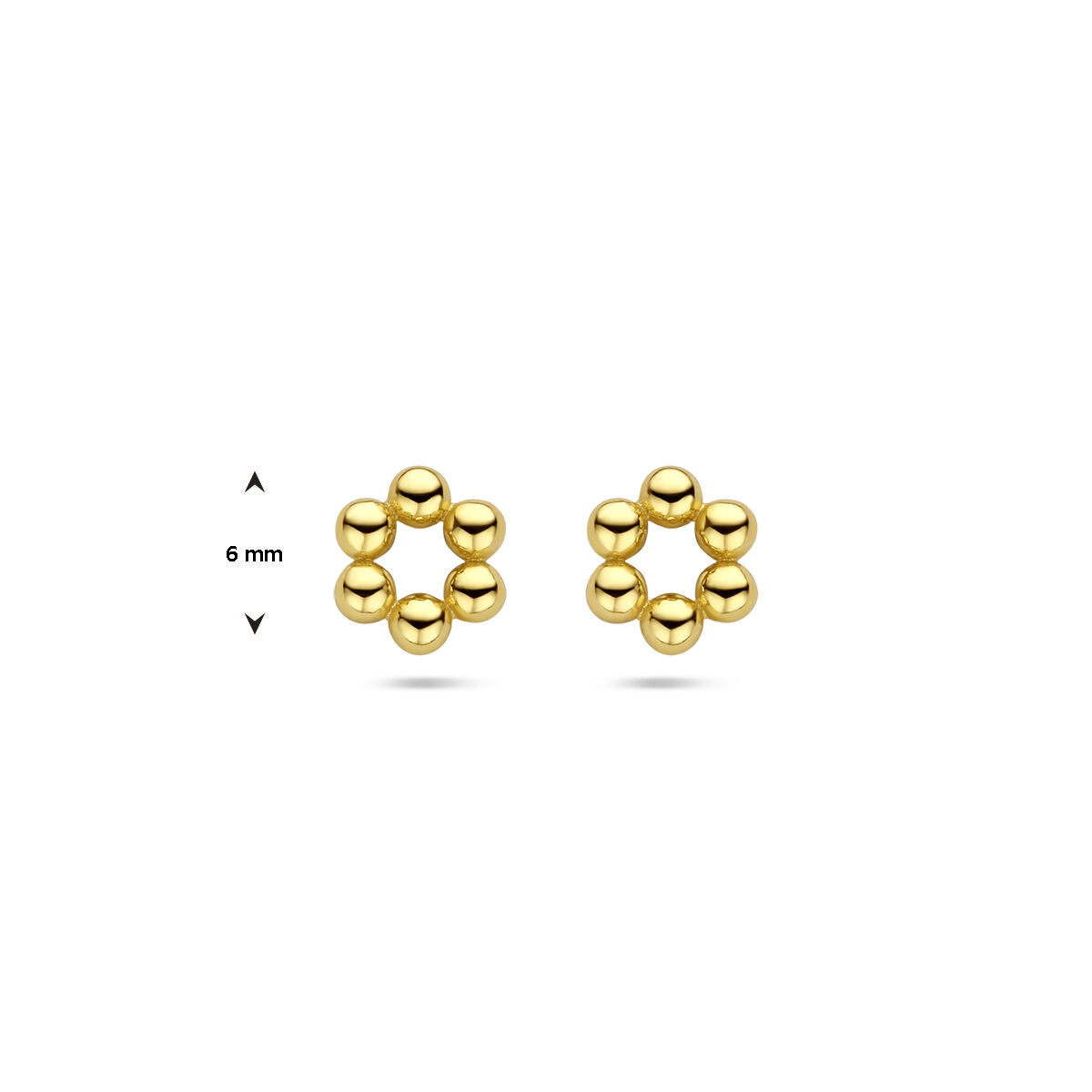 Zilver Verguld (Geel) Oorknoppen Bolletjes 1 Micron 2103200 - PansiteNederland.nl