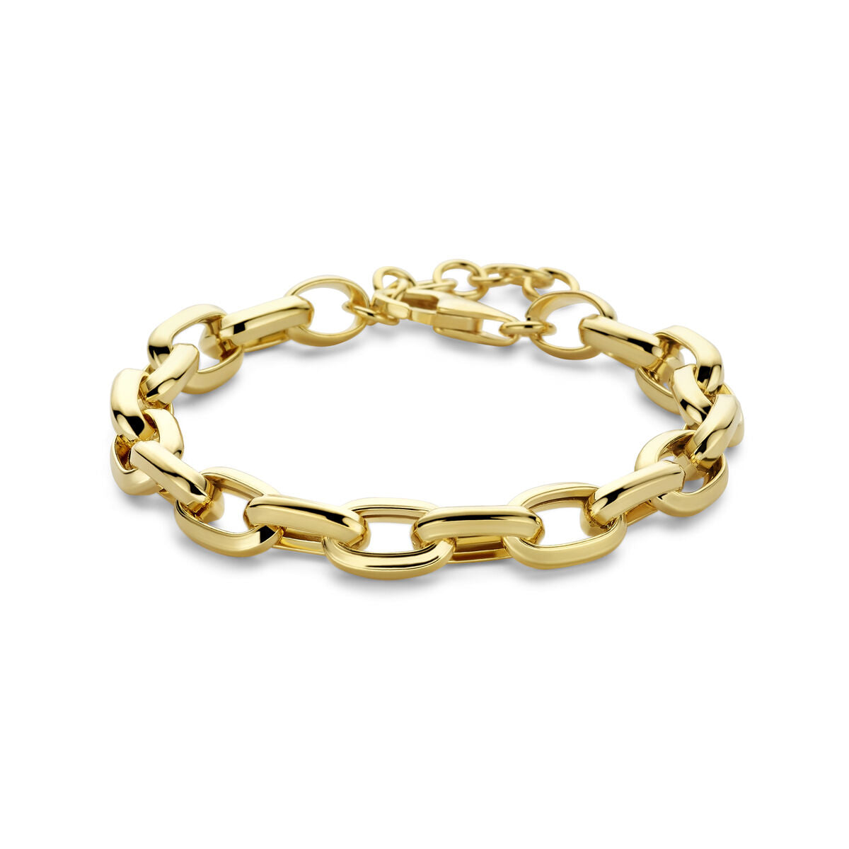 Zilver Verguld (Geel) Armband Anker 8 Mm 18 + 3 Cm 3 Micron 2103337 - PansiteNederland.nl