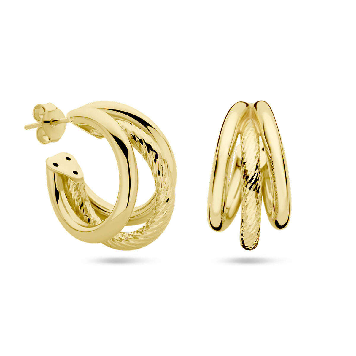 Zilveren vergulde stekeroorringen 1 micron 2103348 - PansiteNederland.nl