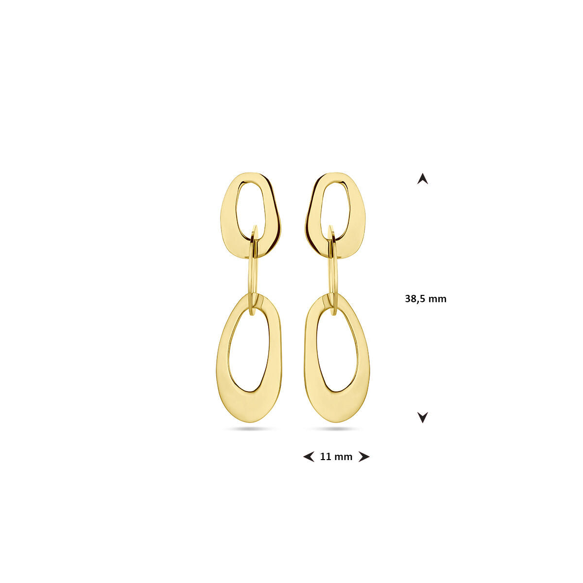 Zilver Verguld (Geel) Oorhangers 1 Micron 2103443 - PansiteNederland.nl