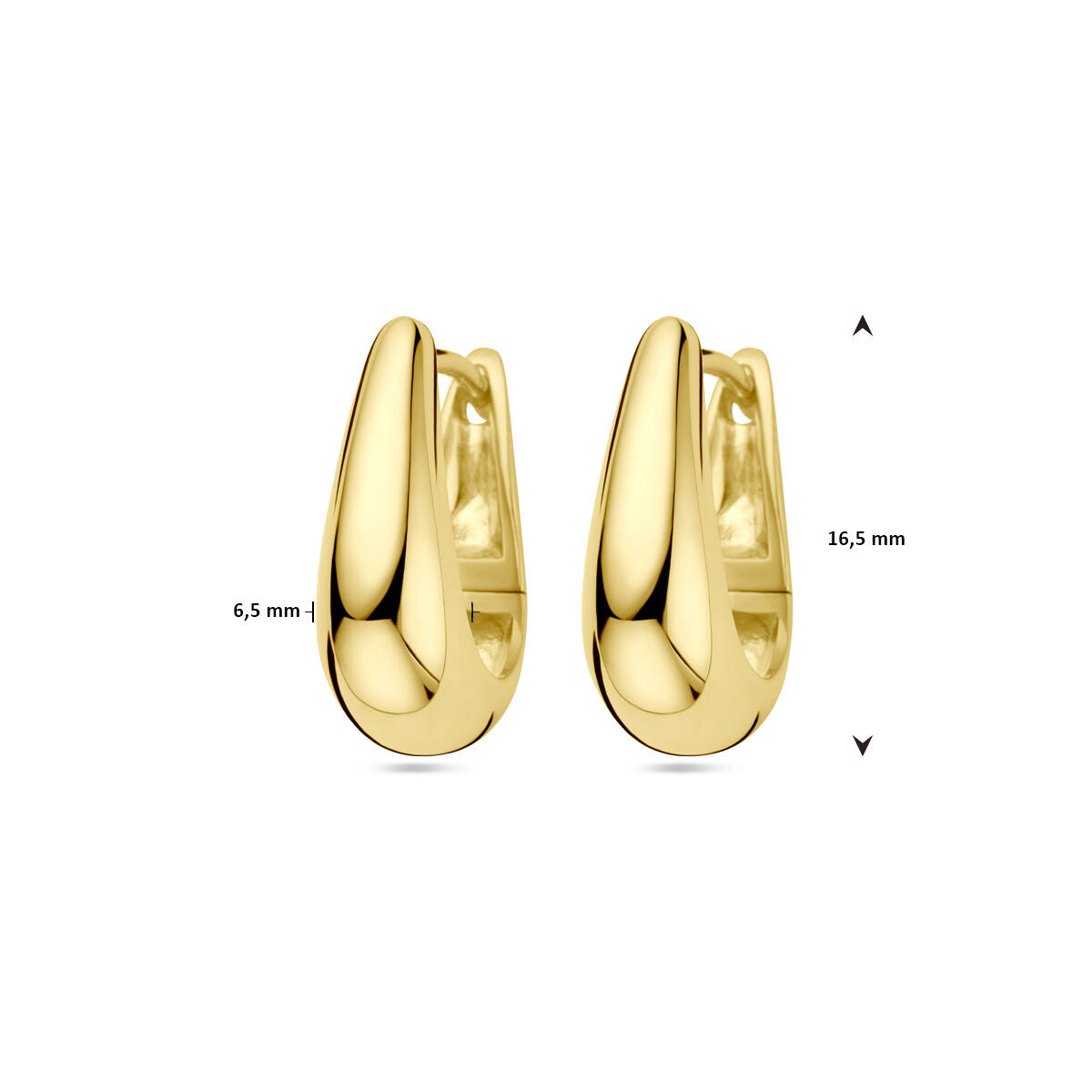 Zilver Verguld (Geel) Klapoorringen 1 Micron 2103462 - PansiteNederland.nl