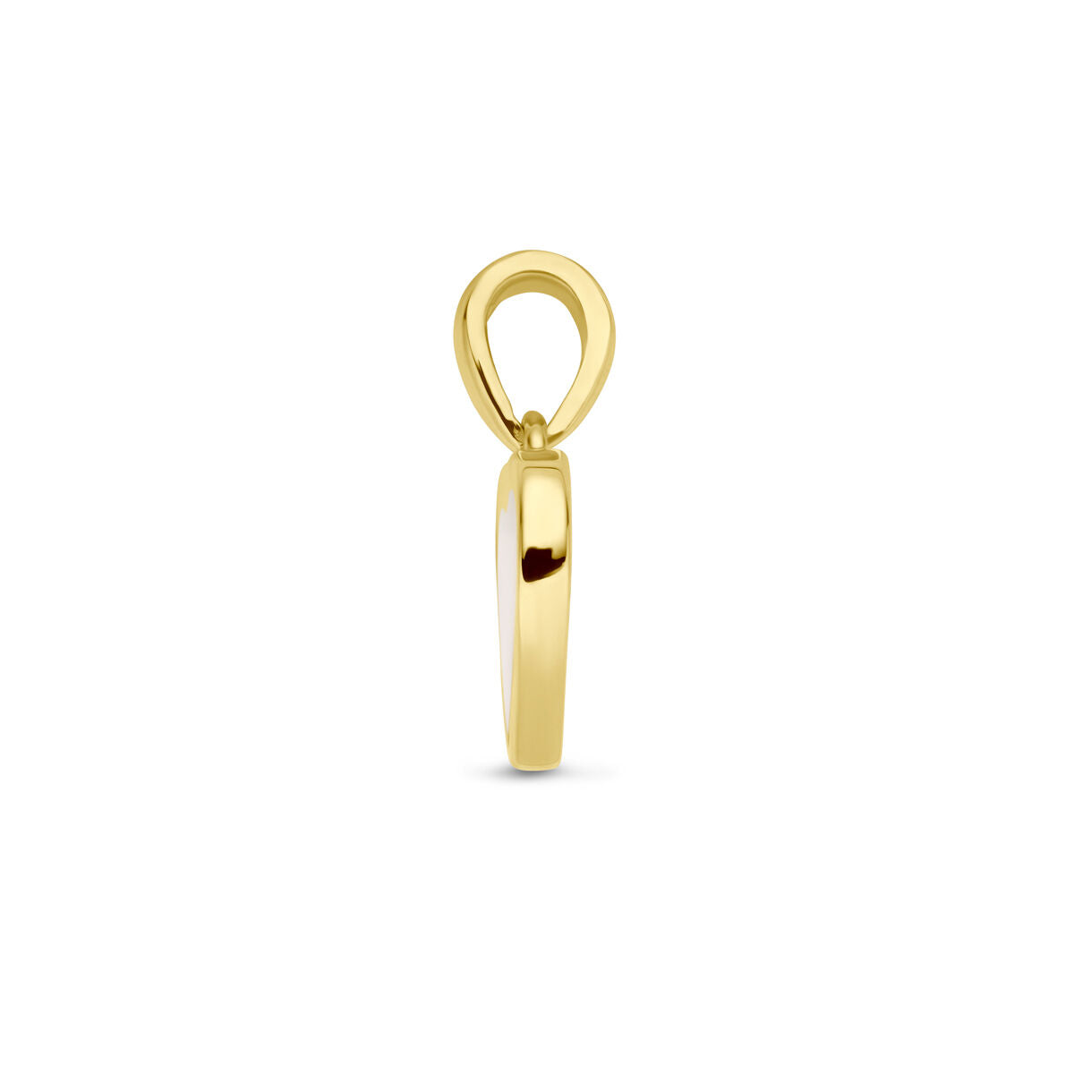 zilver verguld (geel) hanger parelmoer hart 3 micron 2103477 - PansiteNederland.nl