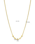 zilver verguld (geel) collier hartjes 41 + 4 cm 3 micron 2103526 - PansiteNederland.nl