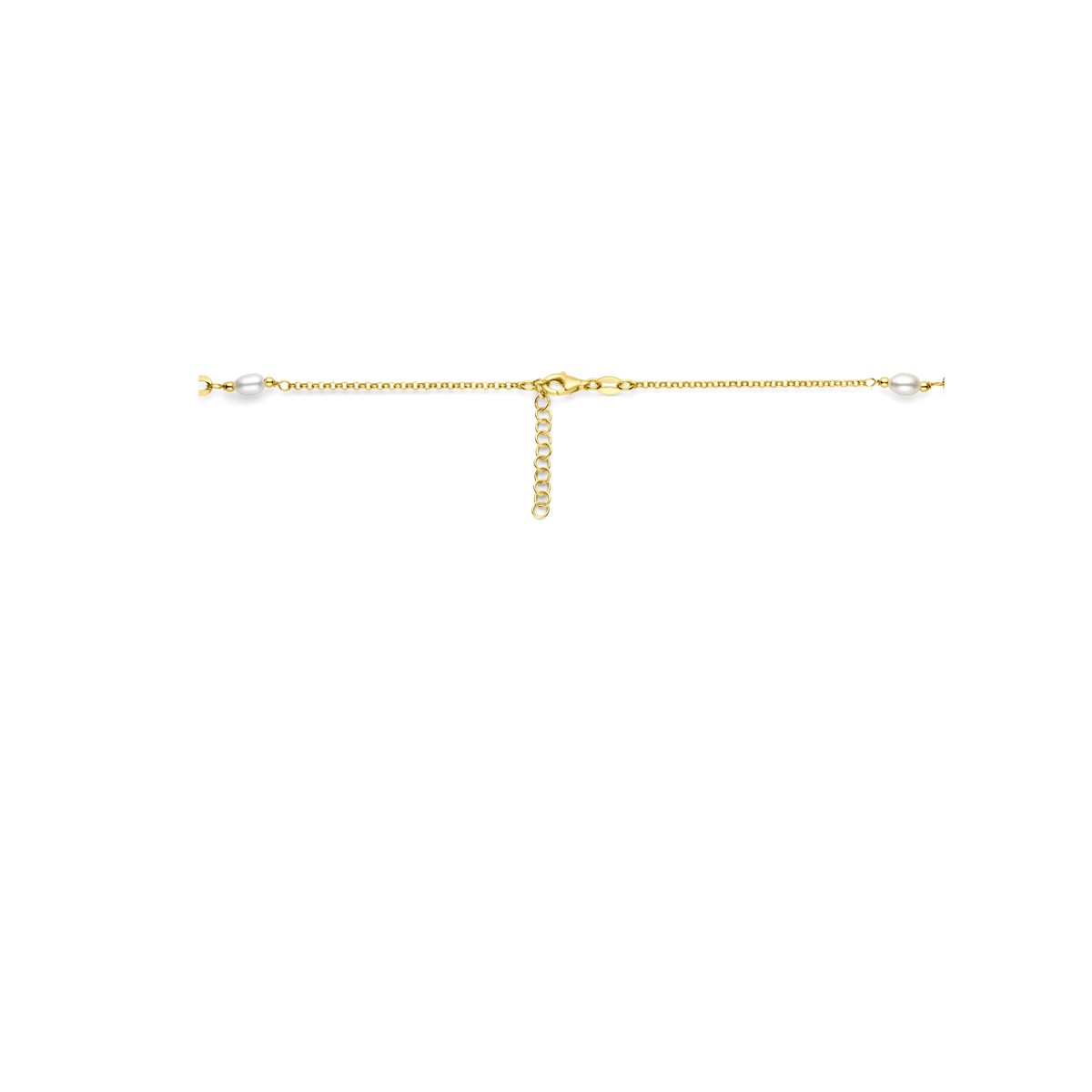 Collier parels 42 + 3 cm 3 micron zilver verguld