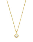zilver verguld (geel) collier klavertje zirkonia 41 + 4 cm 3 micron 2103613 - PansiteNederland.nl
