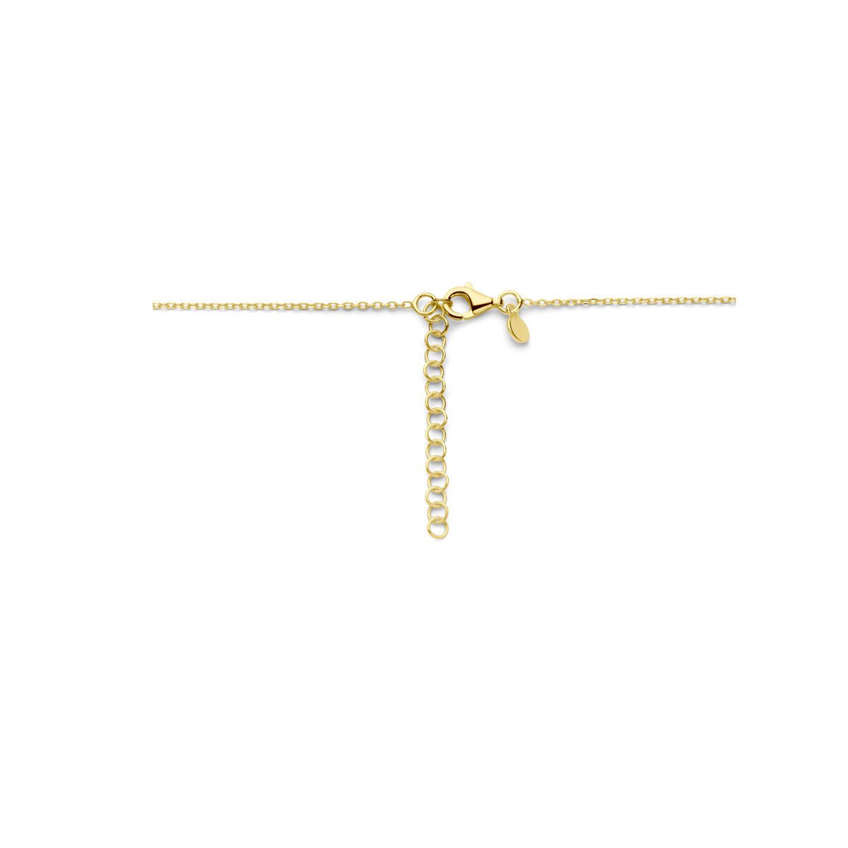 zilver verguld (geel) collier klavertje zirkonia 41 + 4 cm 3 micron 2103613 - PansiteNederland.nl