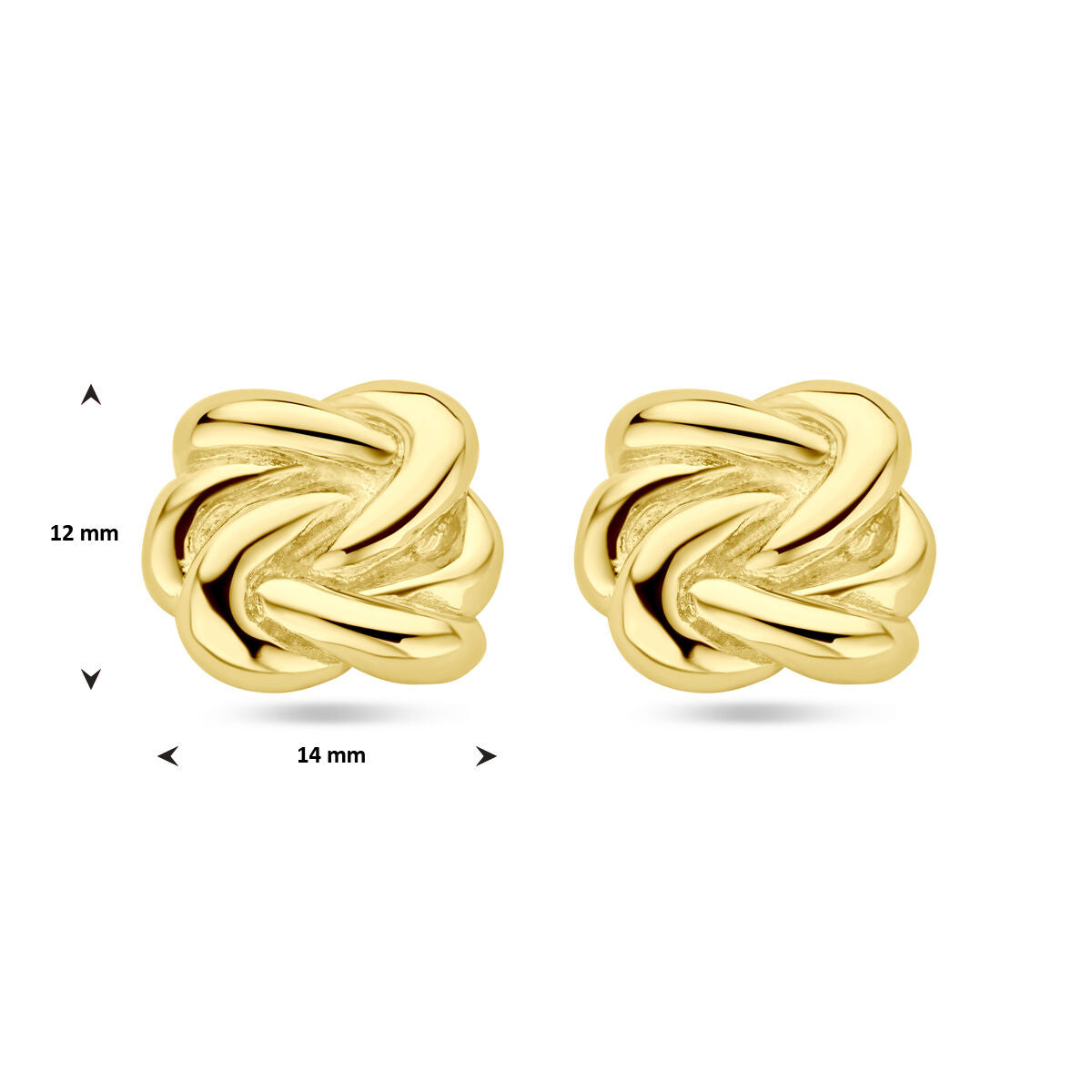 Zilver Verguld (Geel) Oorknoppen Knoop 1 Micron 2103717 - PansiteNederland.nl