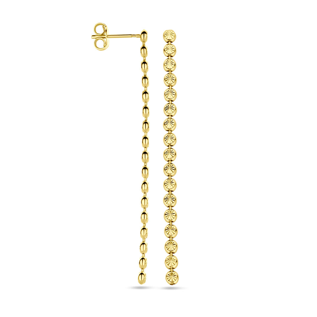 Zilver Verguld (Geel) Oorhangers Gediamanteerd 55 Mm 1 Micron 2103732 - PansiteNederland.nl