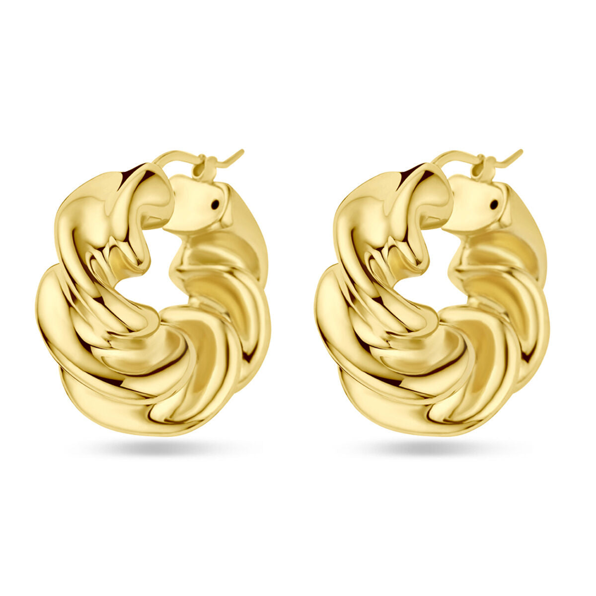 Zilver Verguld (Geel) Oorringen Gedraaid 30 Mm 1 Micron 2103747 - PansiteNederland.nl