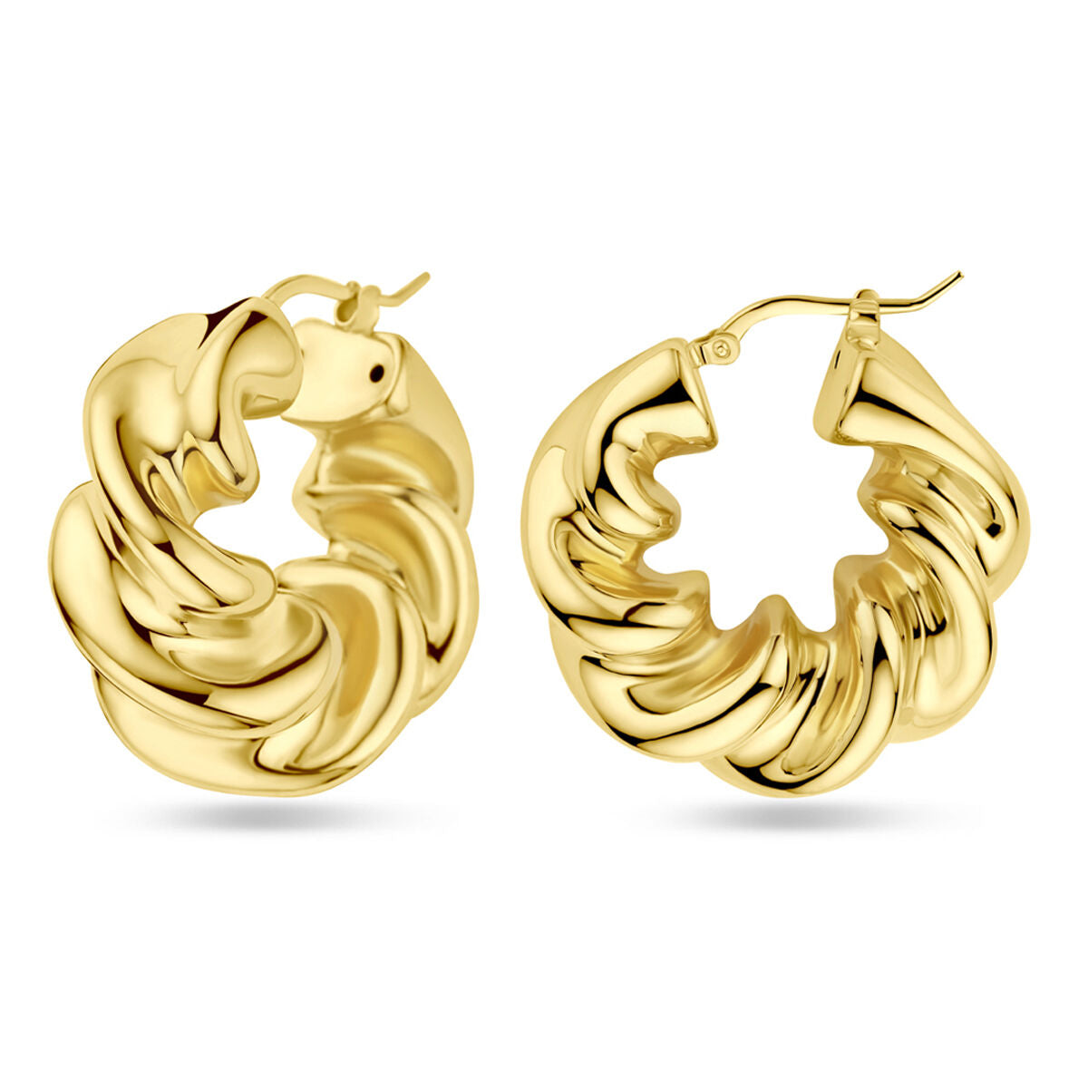 Zilver Verguld (Geel) Oorringen Gedraaid 30 Mm 1 Micron 2103747 - PansiteNederland.nl