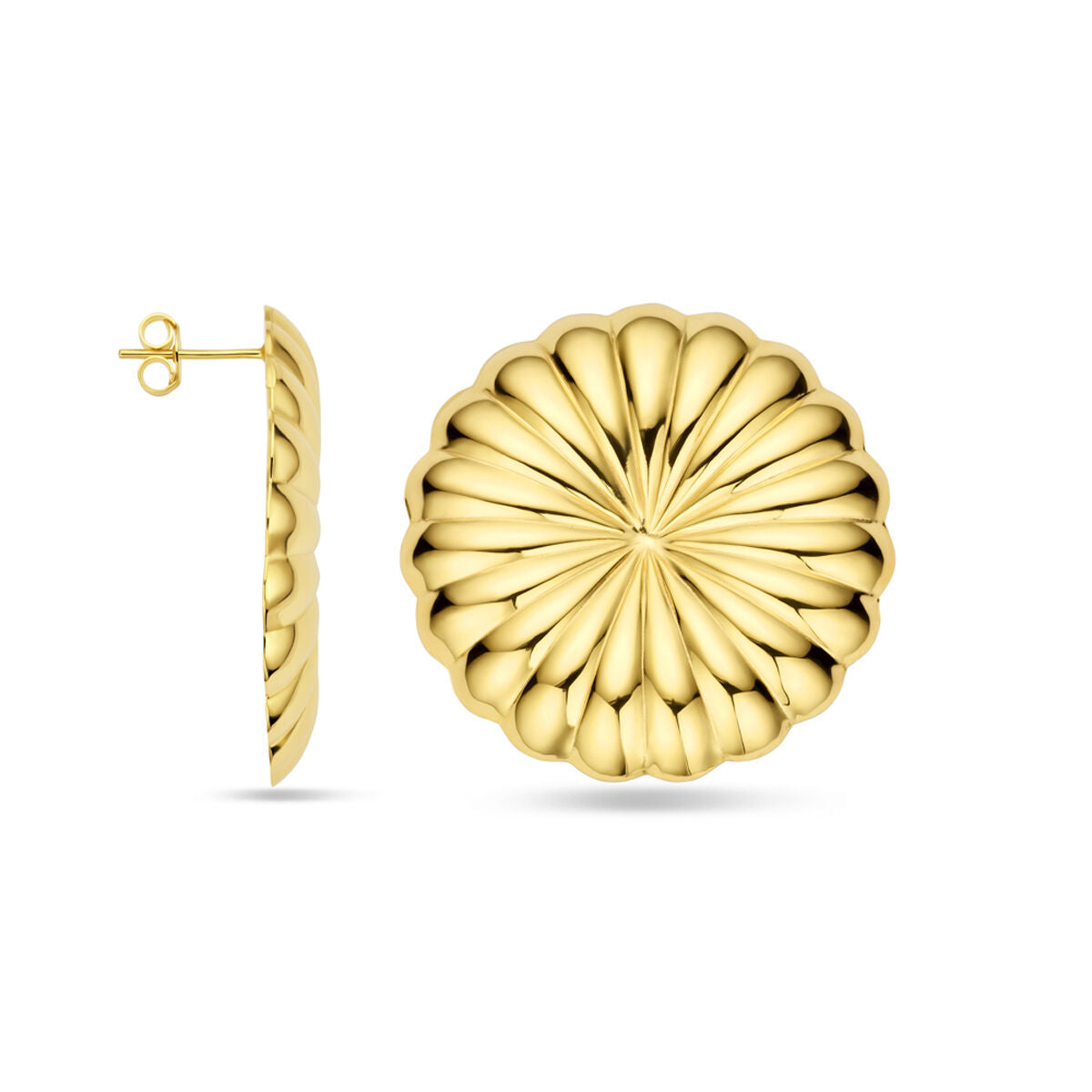 Zilver Verguld (Geel) Oorknoppen 40 Mm 1 Micron 2103751 - PansiteNederland.nl