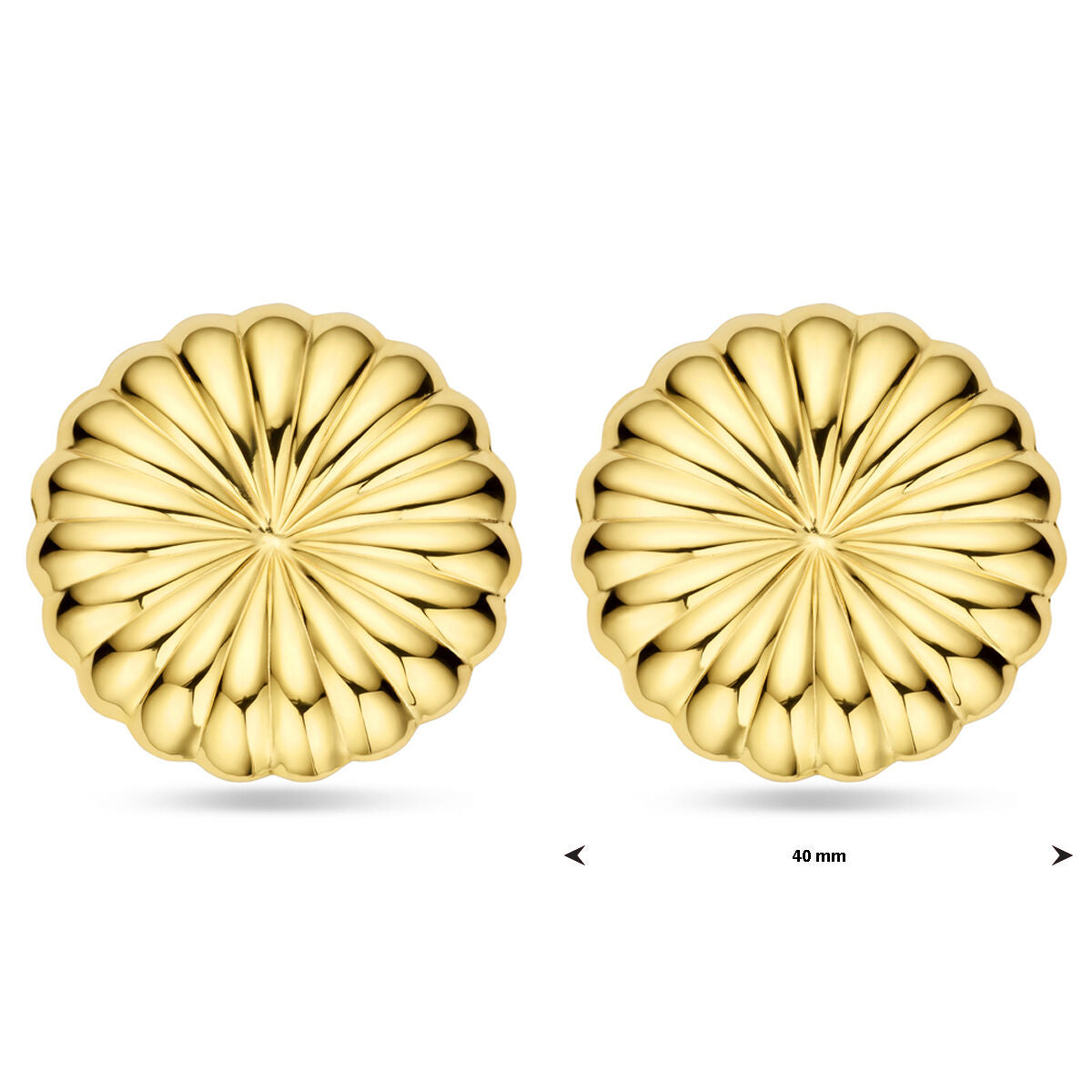 Zilver Verguld (Geel) Oorknoppen 40 Mm 1 Micron 2103751 - PansiteNederland.nl