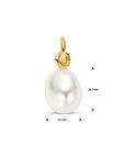 Zilver verguld (geel) hanger parel 18,5 mm 3 micron - 2103759 - PansiteNederland.nl