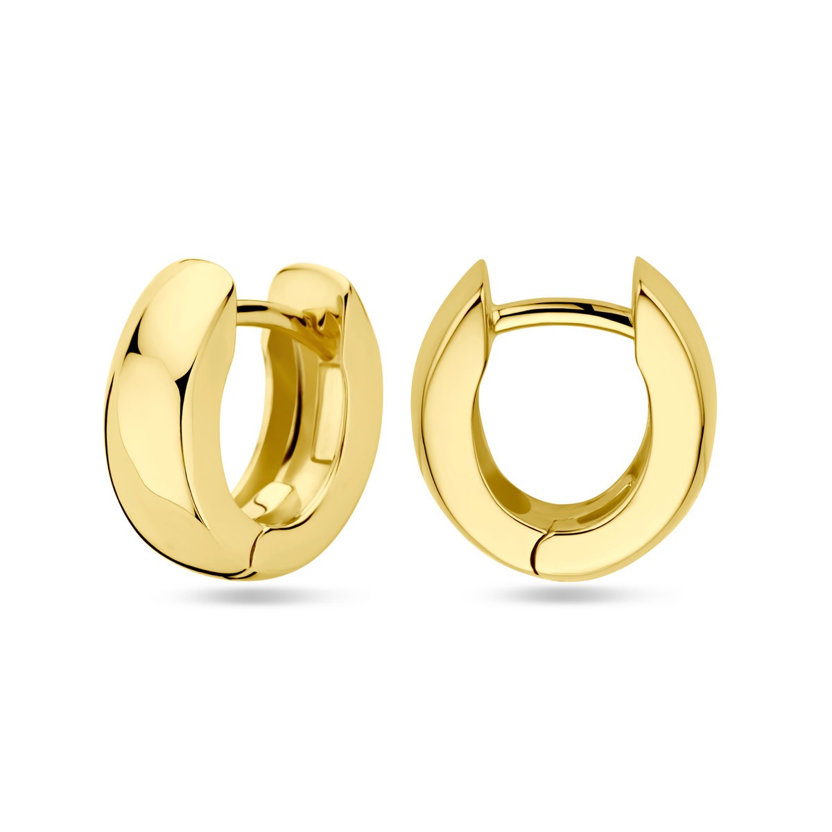 Oorbellen 13 mm 1 micron zilver verguld
