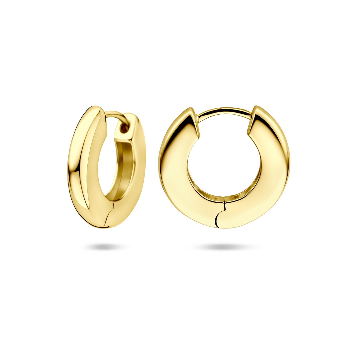 Oorbellen 15,5 mm 1micron zilver verguld