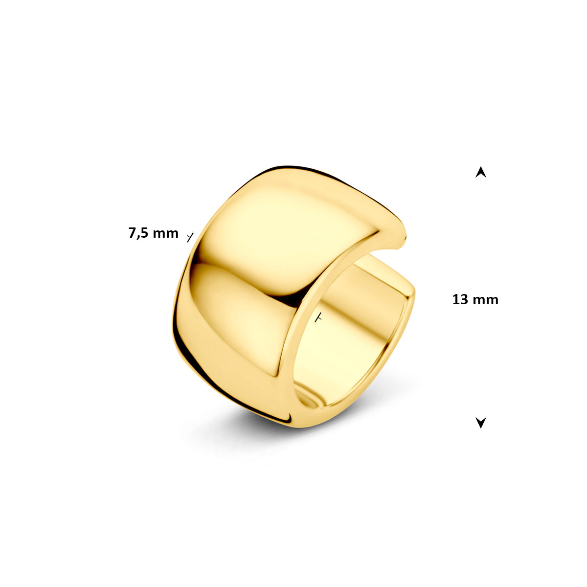 Fantasy Collection Ear cuff zilver verguld 13 mm 1 micron - afbeelding 3