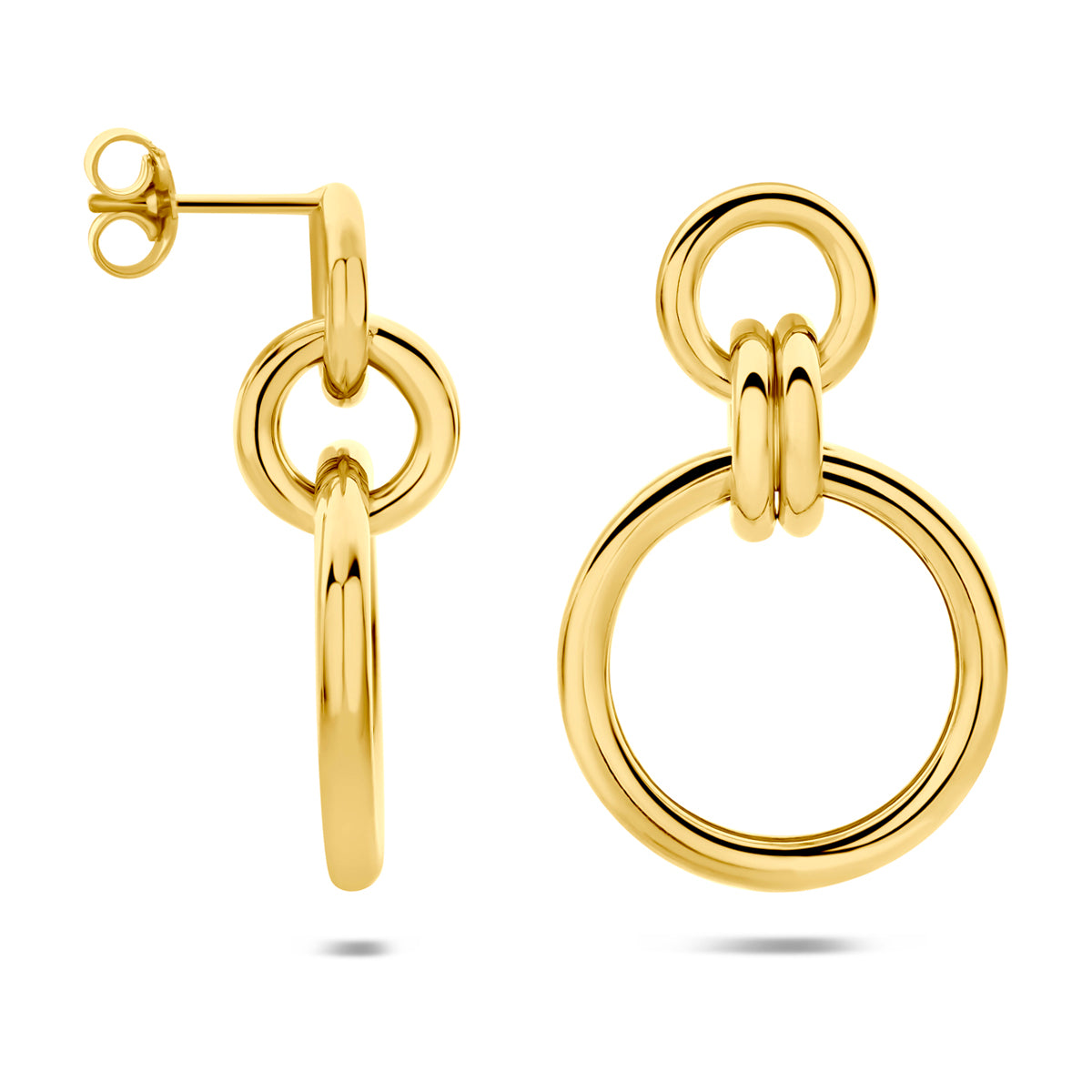 Fantasy Collection Oorhangers zilver verguld 32 mm 1 micron - afbeelding 3