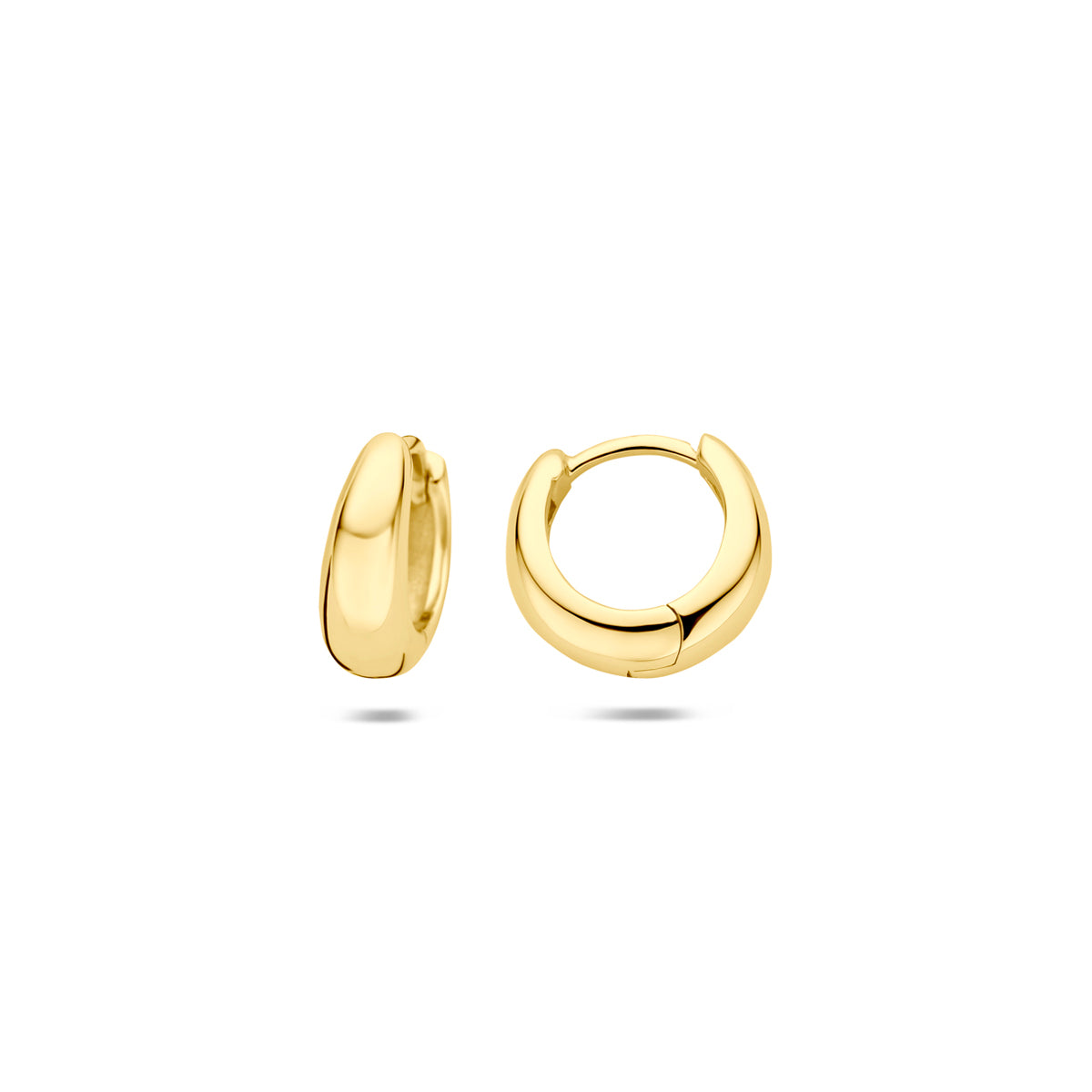 Fantasy Collection Klapoorringen buis zilver verguld 4 mm 1 micron - afbeelding 3