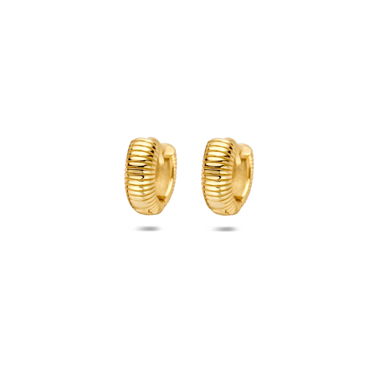 Klapoorringen 11,5 mm 1 micron zilver verguld